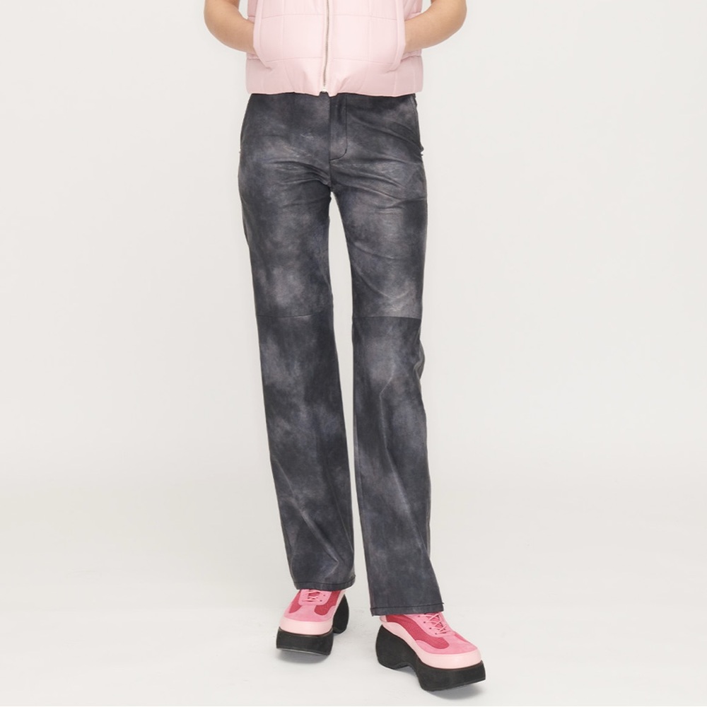 Open YY Tie Dye Leather Pants